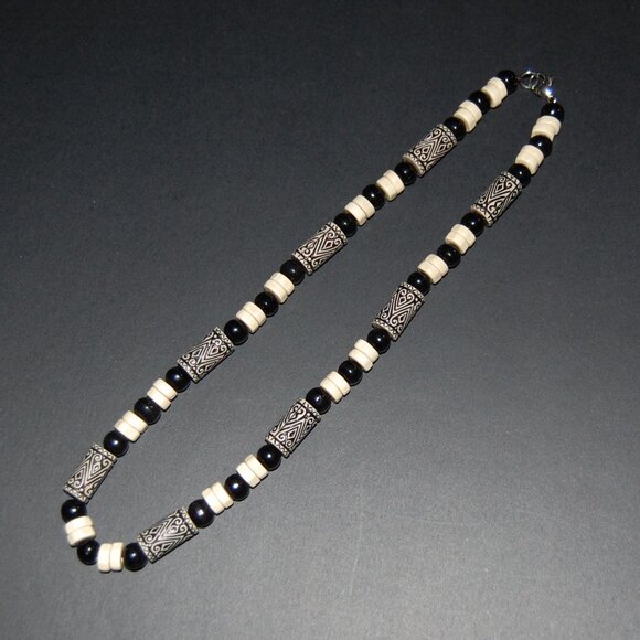 Men Necklace,Wood Necklace,Surfer Necklace,Tribal Style,Chocker,Beach Necklace - Picture 2 of 3